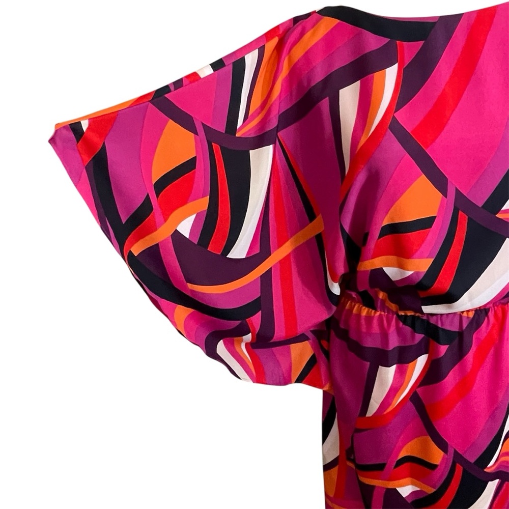 Trina Turk Mingus Kimono Sleeve Geometric Dress View 6